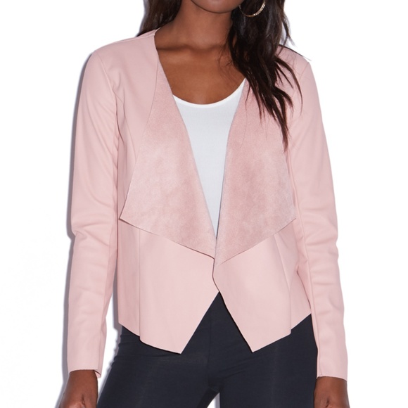 JustFab Jackets & Blazers - Pink Open Front Jacket